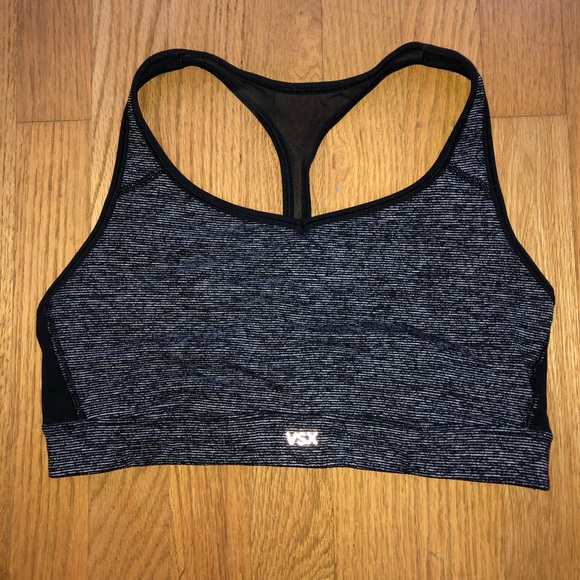 VICTORIA/'S SECRET SPORT BLACK VSX MESH BACK THE PLAYER WIRELESS SPORT BRA VS